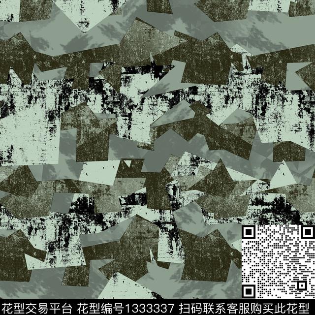 纸印花几何抽象男装传统印花华亿平台下载（图片编号: 1333337） - 瓦栏（Walan）