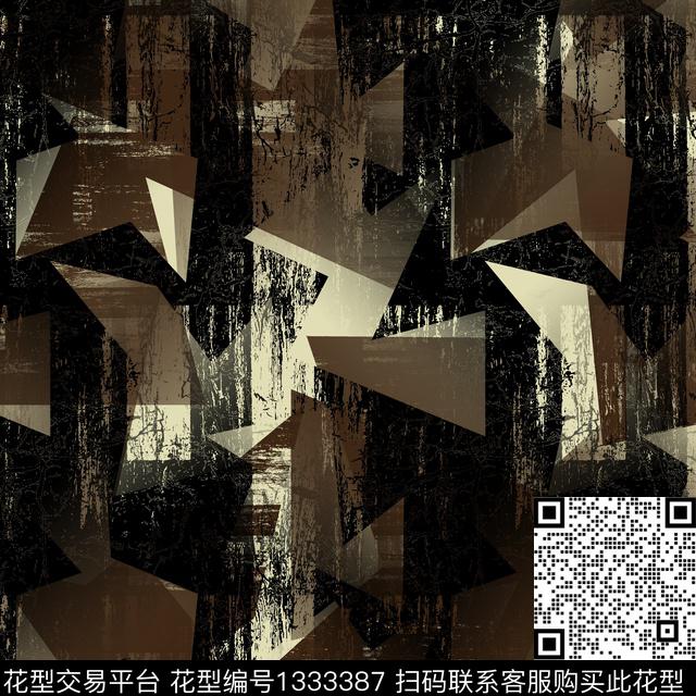 纸印花几何抽象男装传统印花华亿平台下载（图片编号: 1333387） - 瓦栏（Walan）