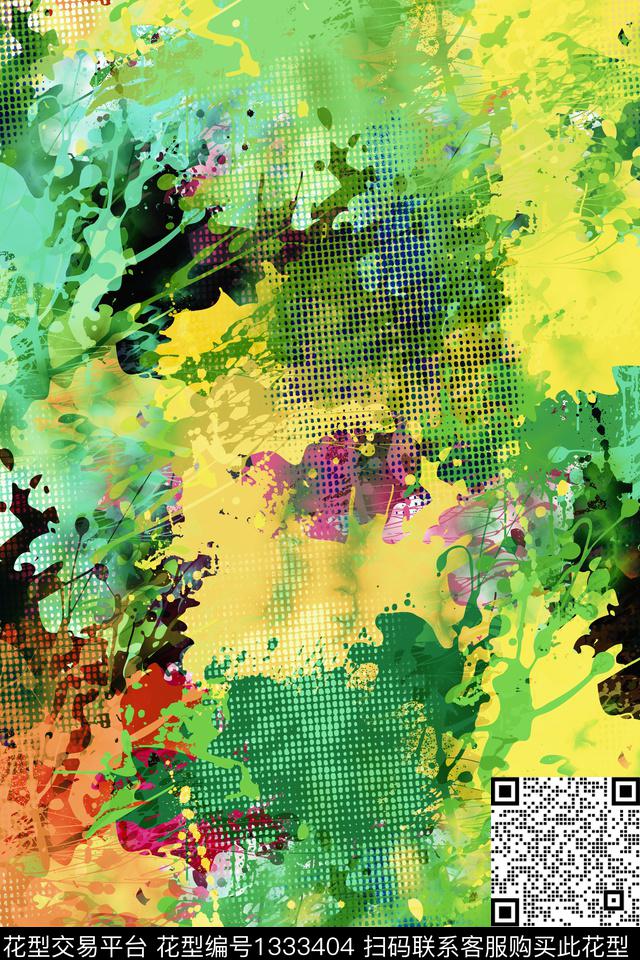 抽象男装户外家居服数码印花华亿平台下载（图片编号: 1333404） - 瓦栏（Walan）