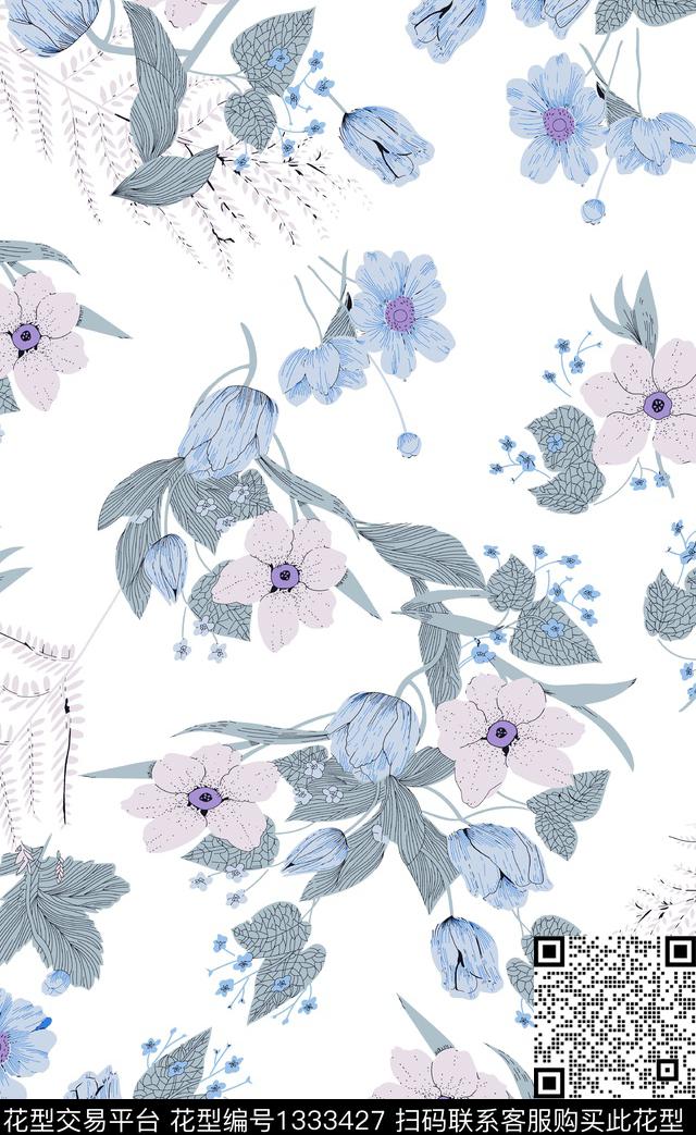 复古小清新小碎花传统印花华亿平台下载（图片编号: 1333427） - 瓦栏（Walan）