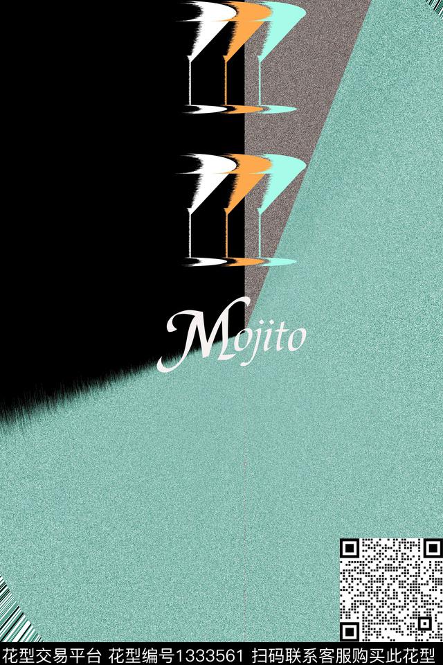 简约几何大牌风数码印花华亿平台下载（图片编号: 1333561） - 瓦栏（Walan）