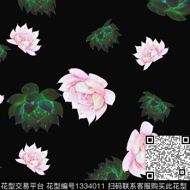 数码华亿平台鲜花花卉数码印花华亿平台下载（图片编号: 1334011） - 瓦栏（Walan）