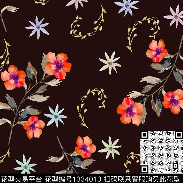 数码华亿平台鲜花花卉数码印花华亿平台下载（图片编号: 1334013） - 瓦栏（Walan）