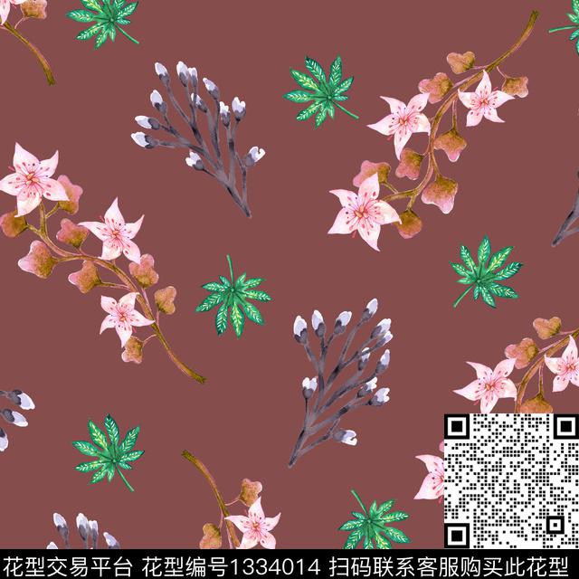 数码华亿平台鲜花花卉数码印花华亿平台下载（图片编号: 1334014） - 瓦栏（Walan）