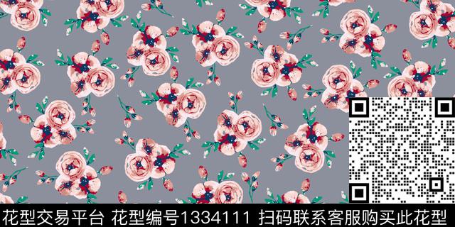 花卉热带华亿平台小碎花传统印花华亿平台下载（图片编号: 1334111） - 瓦栏（Walan）