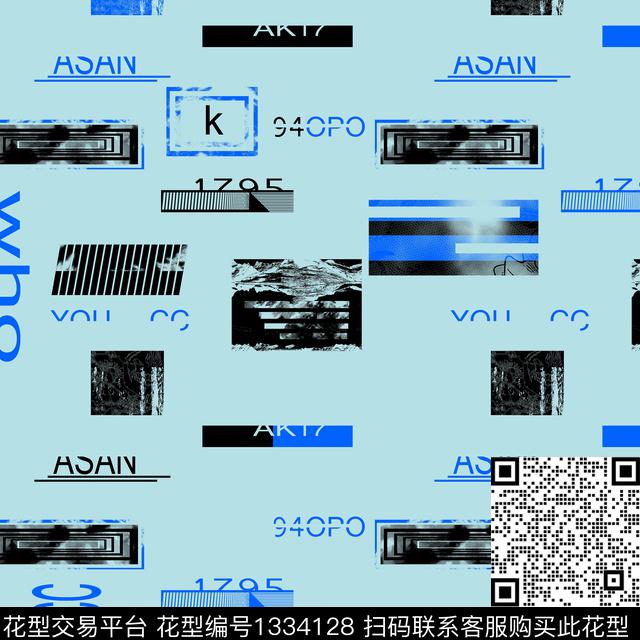 纸印花几何抽象男装传统印花华亿平台下载（图片编号: 1334128） - 瓦栏（Walan）