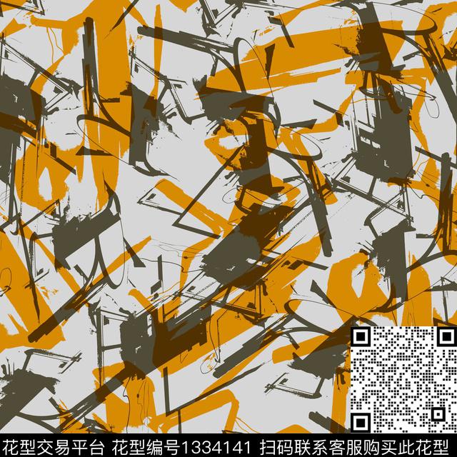 纸印花几何抽象男装传统印花华亿平台下载（图片编号: 1334141） - 瓦栏（Walan）