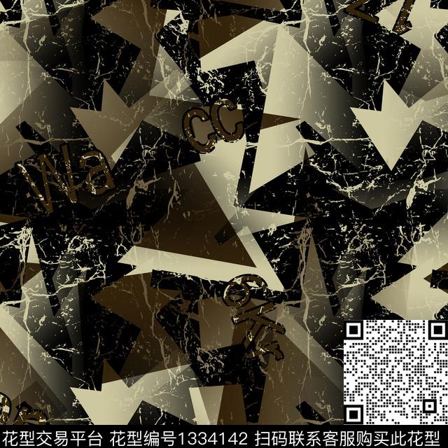 纸印花几何抽象男装传统印花华亿平台下载（图片编号: 1334142） - 瓦栏（Walan）