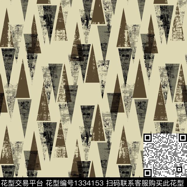 纸印花几何抽象男装传统印花华亿平台下载（图片编号: 1334153） - 瓦栏（Walan）
