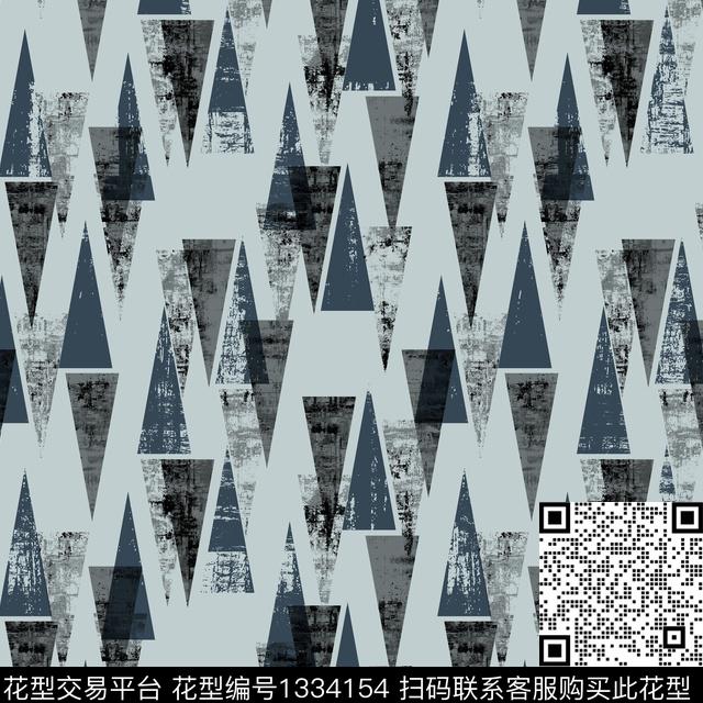 纸印花几何抽象男装传统印花华亿平台下载（图片编号: 1334154） - 瓦栏（Walan）