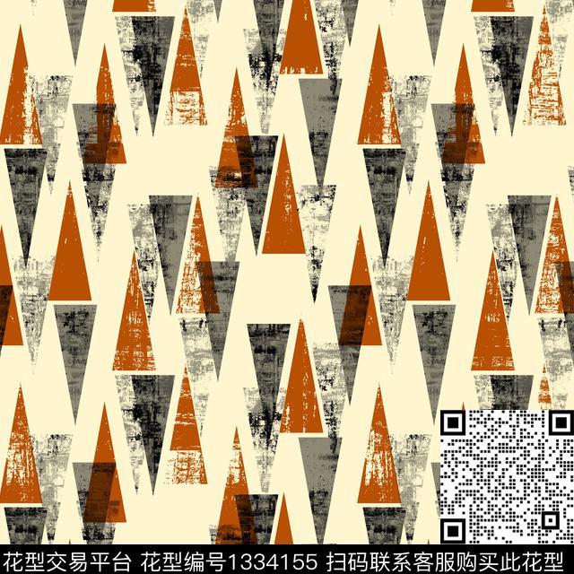 纸印花几何抽象男装传统印花华亿平台下载（图片编号: 1334155） - 瓦栏（Walan）