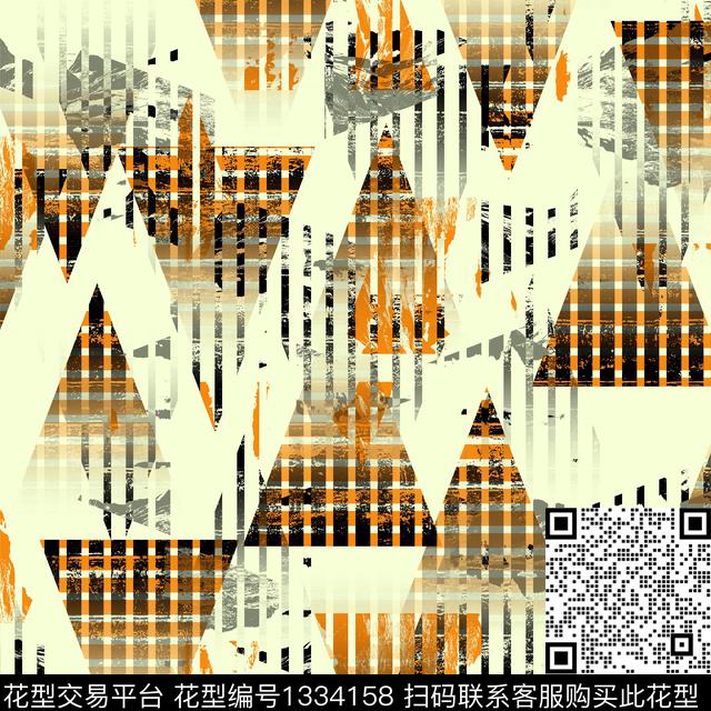 纸印花几何抽象男装传统印花华亿平台下载（图片编号: 1334158） - 瓦栏（Walan）