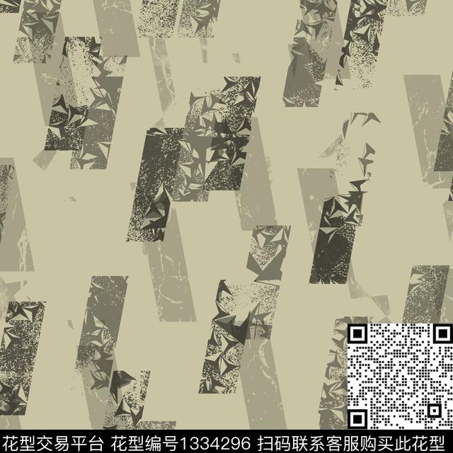 纸印花几何抽象男装传统印花华亿平台下载（图片编号: 1334296） - 瓦栏（Walan）