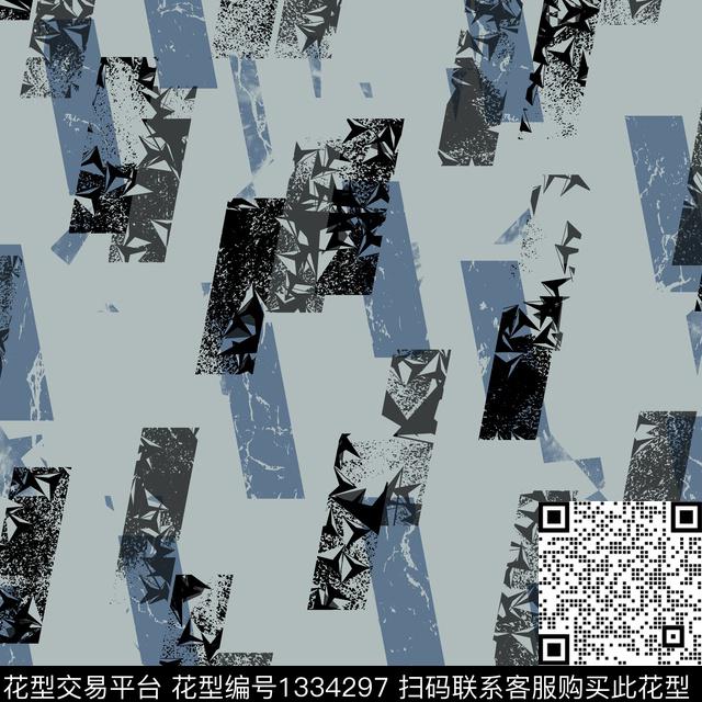 纸印花几何抽象男装传统印花华亿平台下载（图片编号: 1334297） - 瓦栏（Walan）