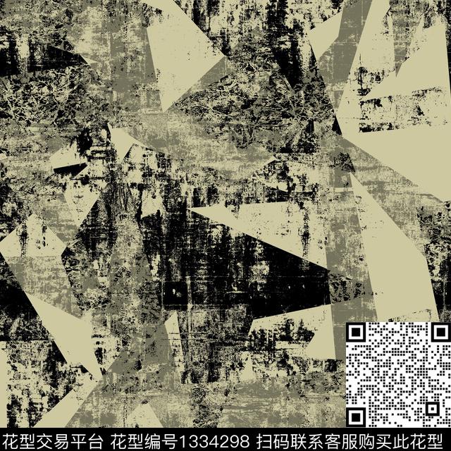 纸印花几何抽象男装传统印花华亿平台下载（图片编号: 1334298） - 瓦栏（Walan）