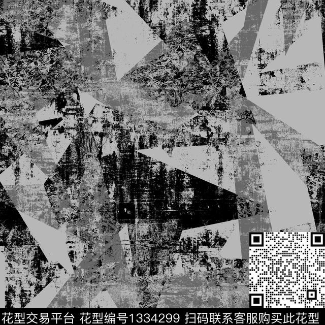 纸印花几何抽象男装传统印花华亿平台下载（图片编号: 1334299） - 瓦栏（Walan）