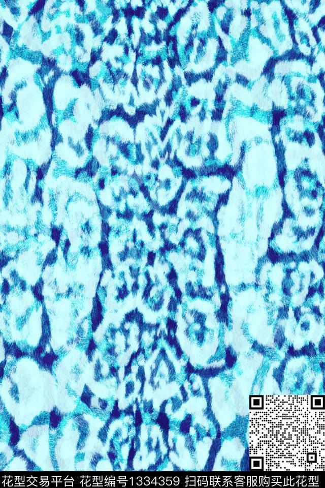 肌理动物纹抽象数码印花华亿平台下载（图片编号: 1334359） - 瓦栏（Walan）