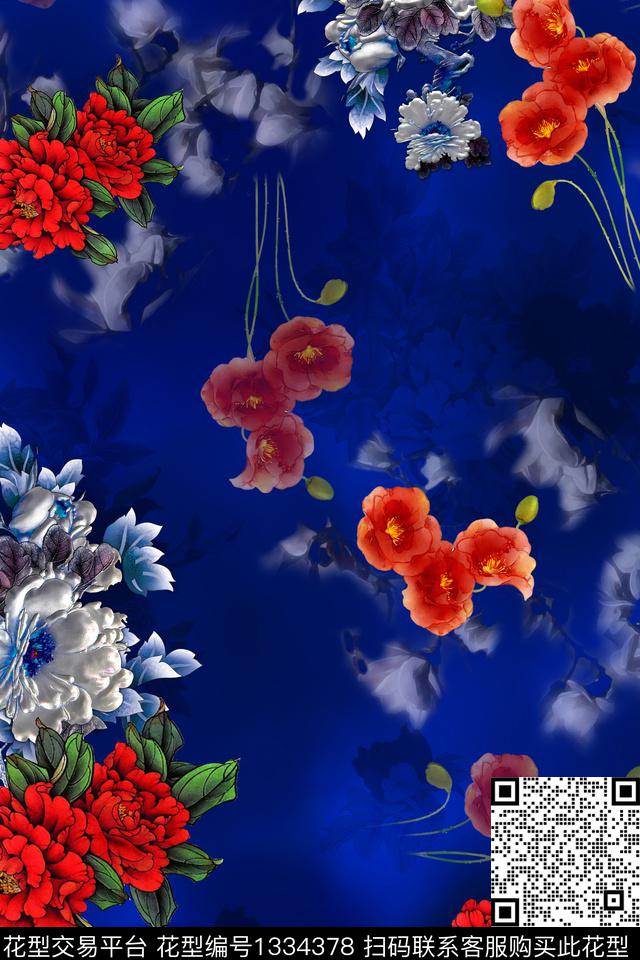 旗袍香云纱中国风数码印花华亿平台下载（图片编号: 1334378） - 瓦栏（Walan）