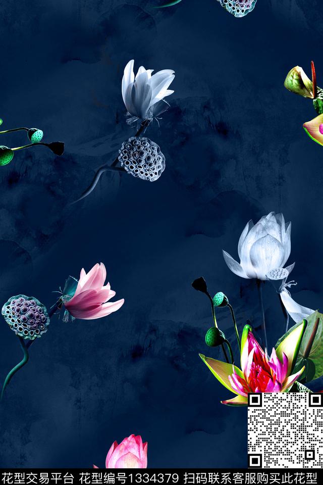 旗袍香云纱中国风数码印花华亿平台下载（图片编号: 1334379） - 瓦栏（Walan）