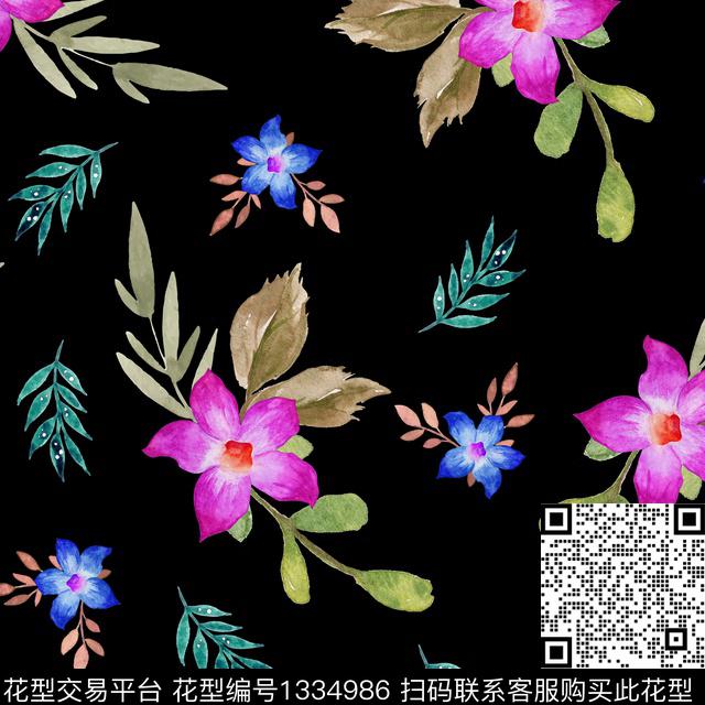 数码华亿平台鲜花花卉数码印花华亿平台下载（图片编号: 1334986） - 瓦栏（Walan）