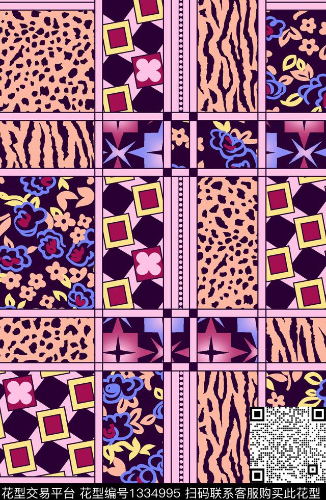 几何潮牌大牌风传统印花华亿平台下载（图片编号: 1334995） - 瓦栏（Walan）