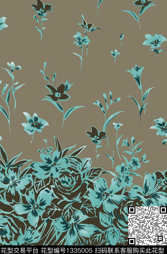 定位花潮牌大牌风传统印花华亿平台下载（图片编号: 1335005） - 瓦栏（Walan）