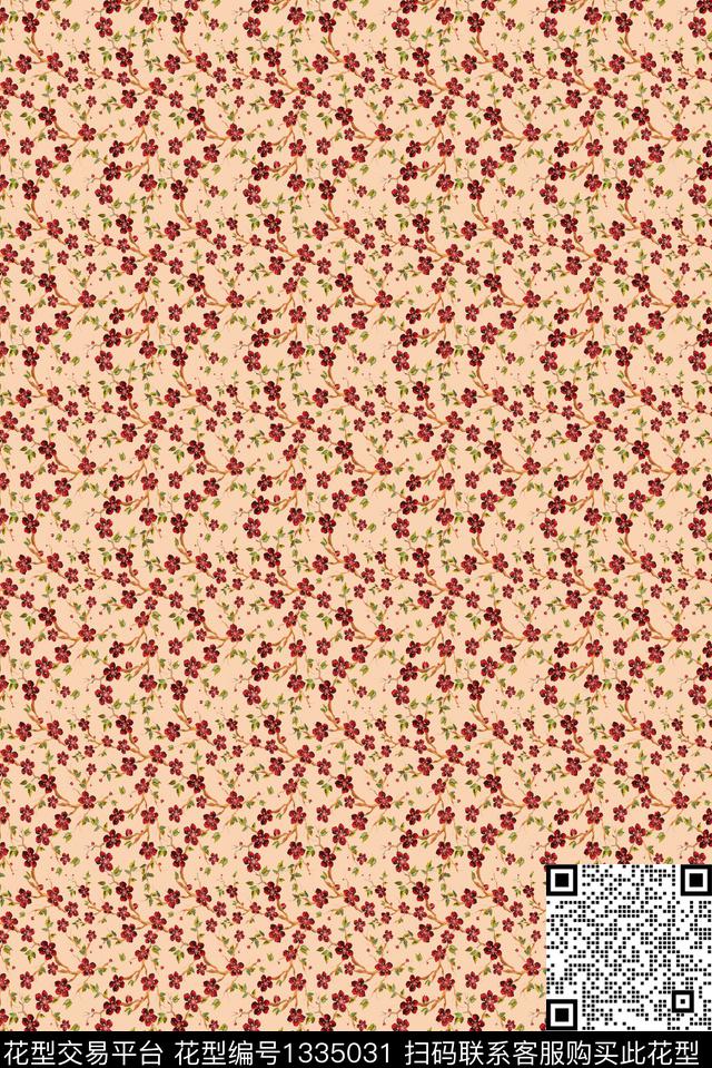 花卉大牌风数码印花华亿平台下载（图片编号: 1335031） - 瓦栏（Walan）