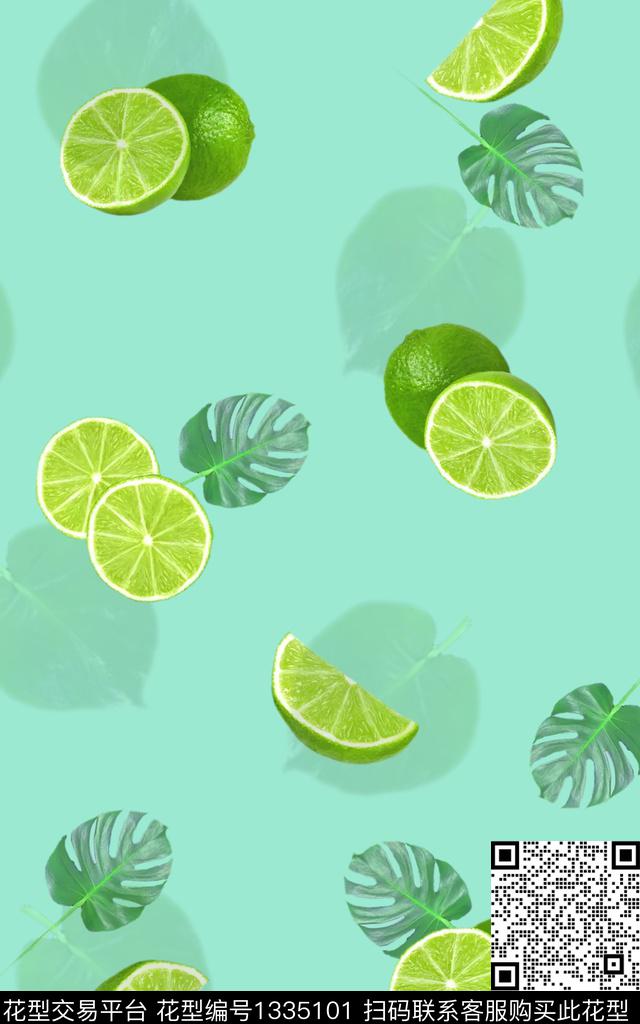 简约柠檬时尚数码印花华亿平台下载（图片编号: 1335101） - 瓦栏（Walan）