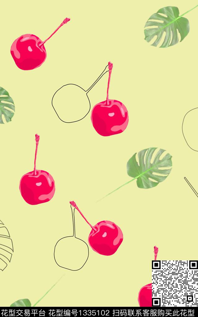 简约柠檬时尚数码印花华亿平台下载（图片编号: 1335102） - 瓦栏（Walan）