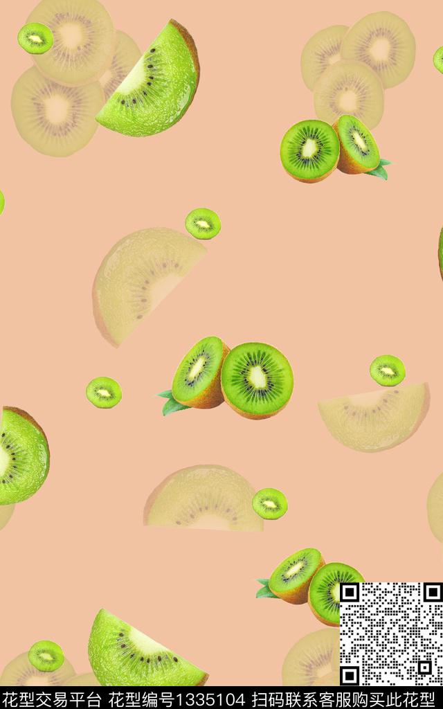 简约休闲奇异果数码印花华亿平台下载（图片编号: 1335104） - 瓦栏（Walan）