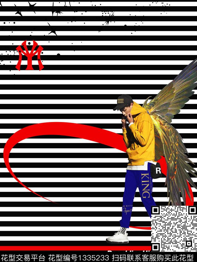 人物潮牌大牌风传统印花华亿平台下载（图片编号: 1335233） - 瓦栏（Walan）