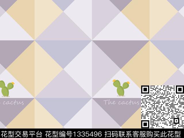 趋势华亿平台几何植物传统印花华亿平台下载（图片编号: 1335496） - 瓦栏（Walan）