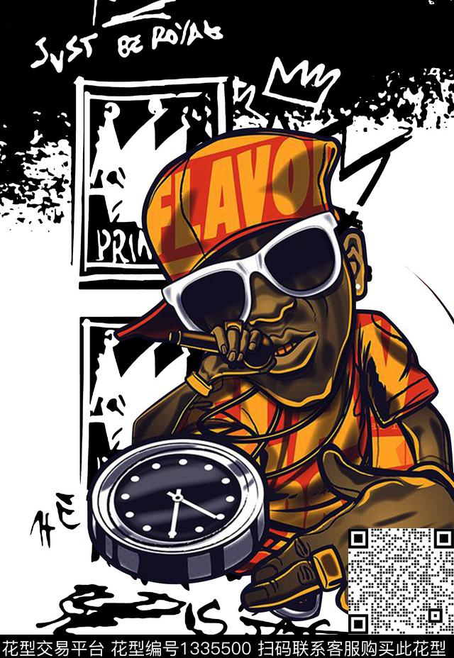 几何方块字母皇冠潮牌卡通人物数码印花华亿平台下载（图片编号: 1335500） - 瓦栏（Walan）