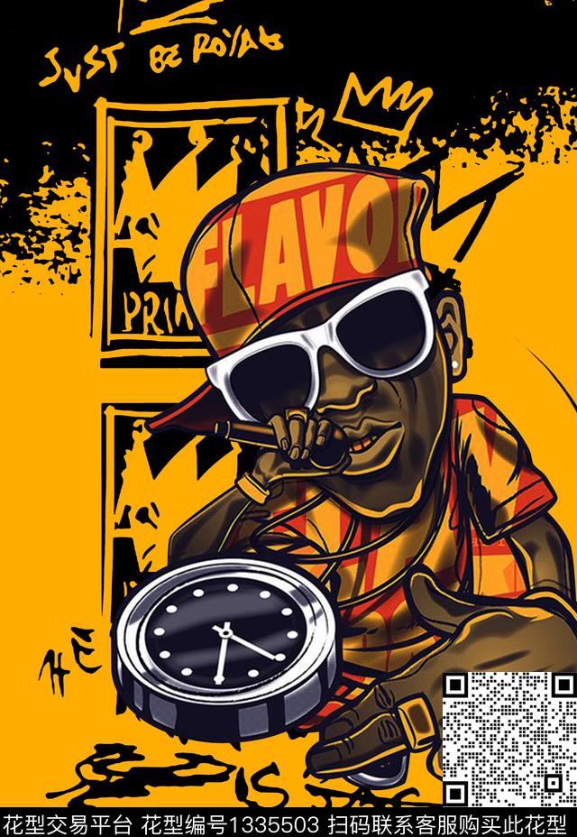 几何方块字母皇冠潮牌卡通人物数码印花华亿平台下载（图片编号: 1335503） - 瓦栏（Walan）