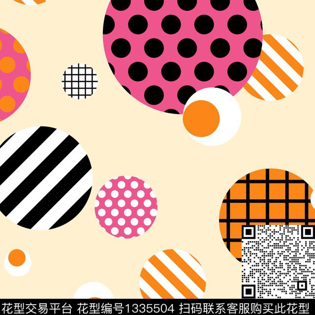 线条画几何艺术传统印花华亿平台下载（图片编号: 1335504） - 瓦栏（Walan）