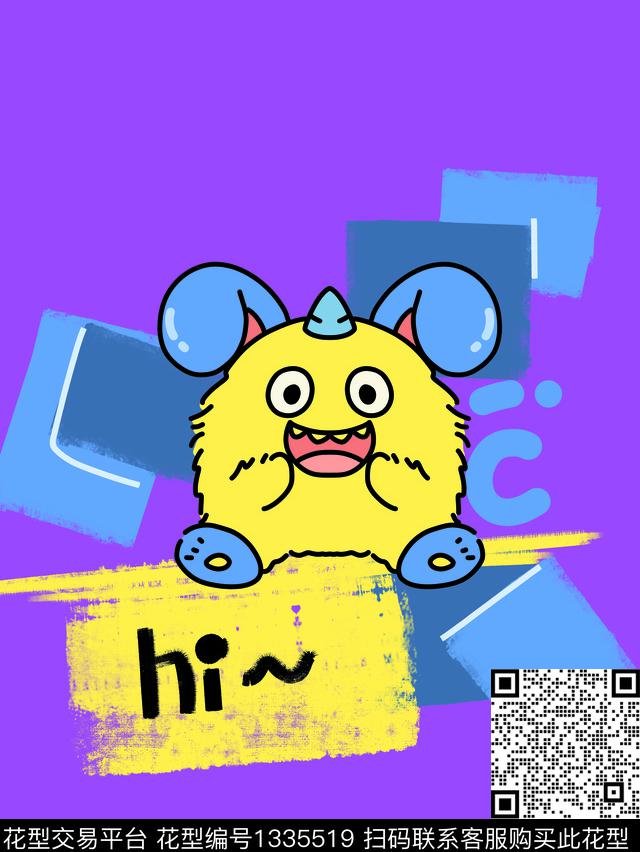 字母炫彩卡通传统印花华亿平台下载（图片编号: 1335519） - 瓦栏（Walan）