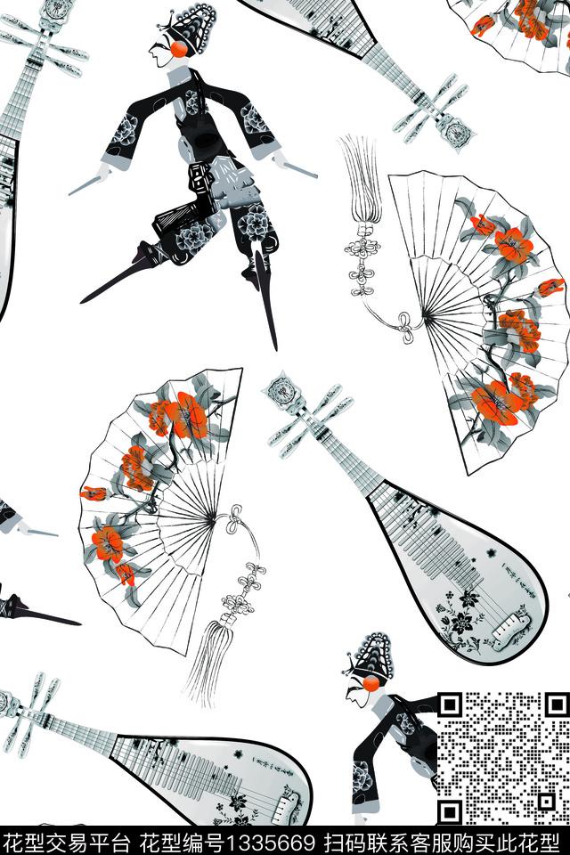 男装民族风国潮传统印花华亿平台下载（图片编号: 1335669） - 瓦栏（Walan）