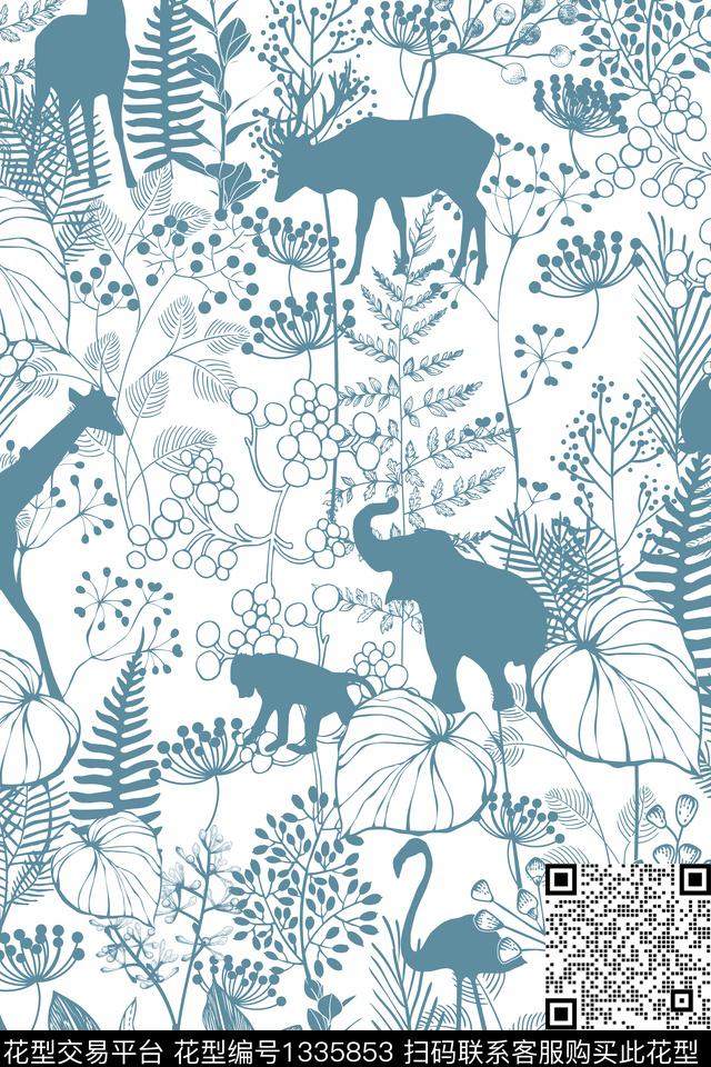 签字笔床品动物传统印花华亿平台下载（图片编号: 1335853） - 瓦栏（Walan）