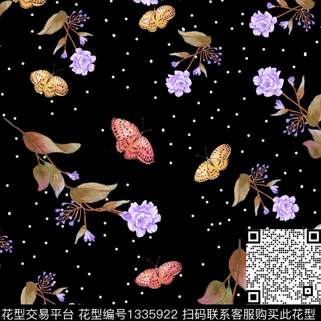 数码华亿平台花卉大牌风数码印花华亿平台下载（图片编号: 1335922） - 瓦栏（Walan）