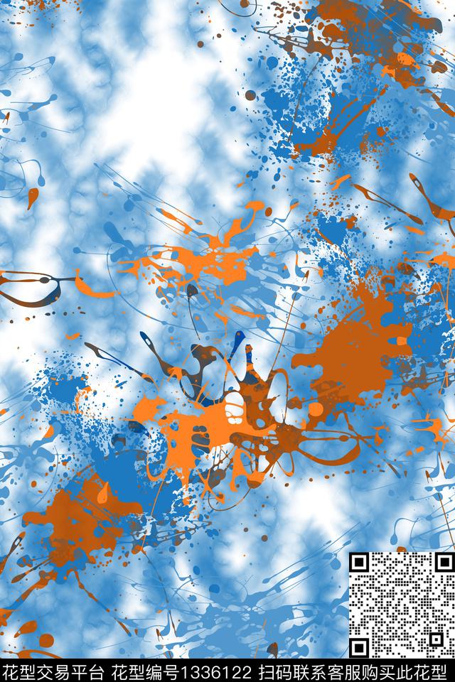 抽象男装家居服户外数码印花华亿平台下载（图片编号: 1336122） - 瓦栏（Walan）