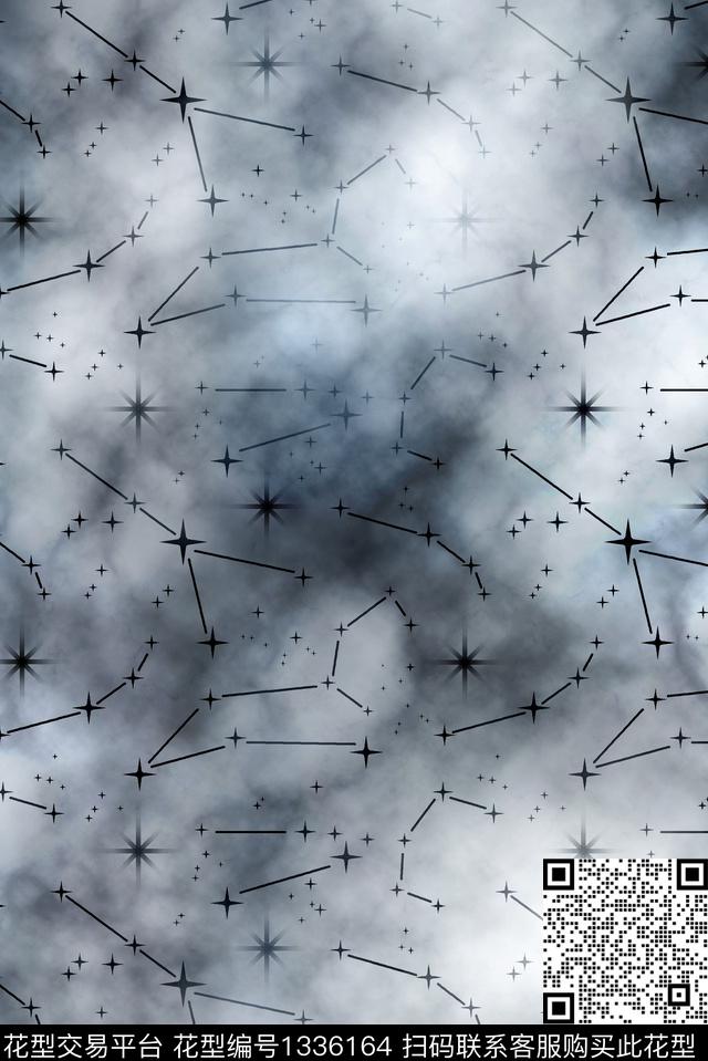 星星大牌风抽象数码印花华亿平台下载（图片编号: 1336164） - 瓦栏（Walan）
