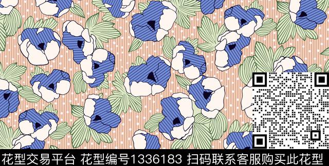 潮牌大牌风抽象传统印花华亿平台下载（图片编号: 1336183） - 瓦栏（Walan）