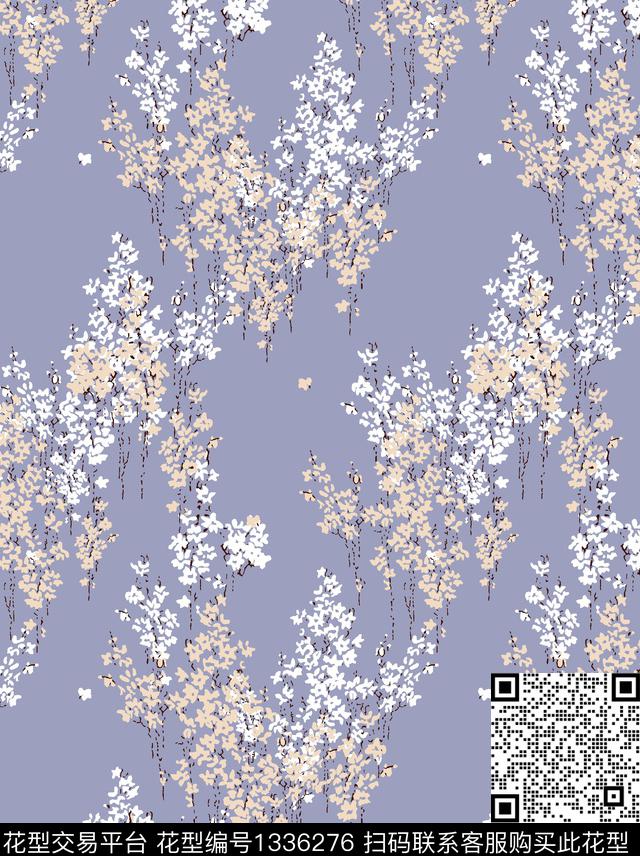 数码华亿平台女装花卉传统印花华亿平台下载（图片编号: 1336276） - 瓦栏（Walan）