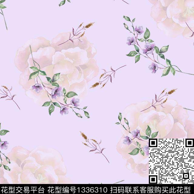 数码华亿平台鲜花花卉数码印花华亿平台下载（图片编号: 1336310） - 瓦栏（Walan）