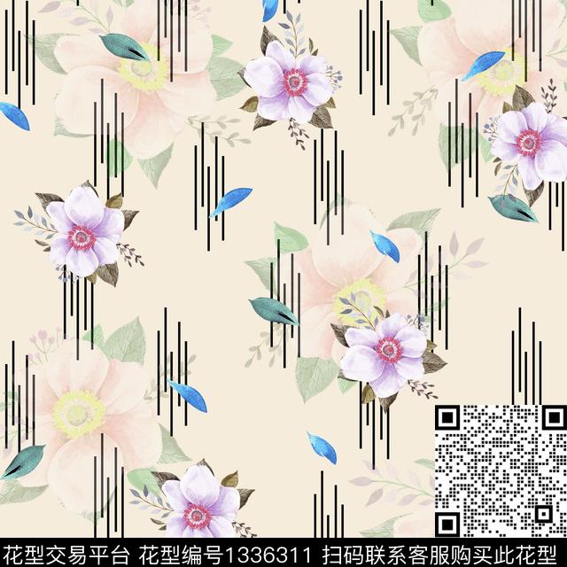 数码华亿平台鲜花花卉数码印花华亿平台下载（图片编号: 1336311） - 瓦栏（Walan）