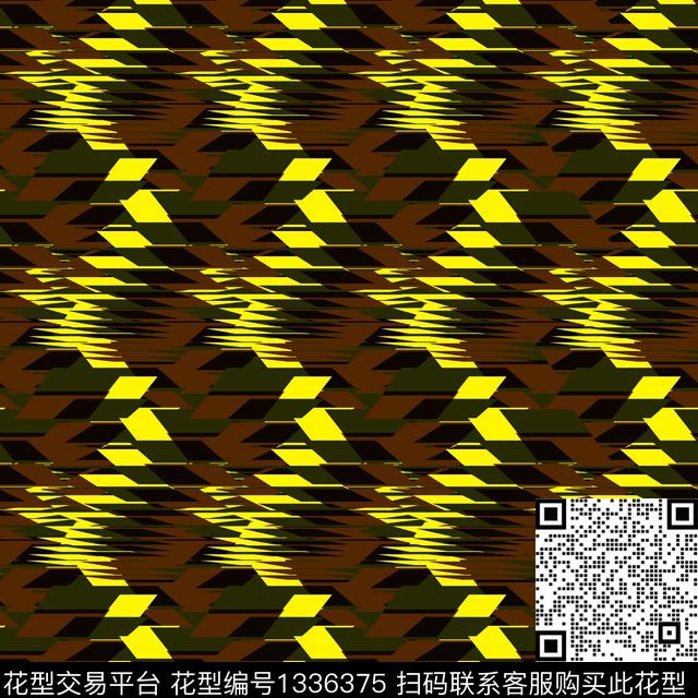 纸印花几何抽象男装传统印花华亿平台下载（图片编号: 1336375） - 瓦栏（Walan）