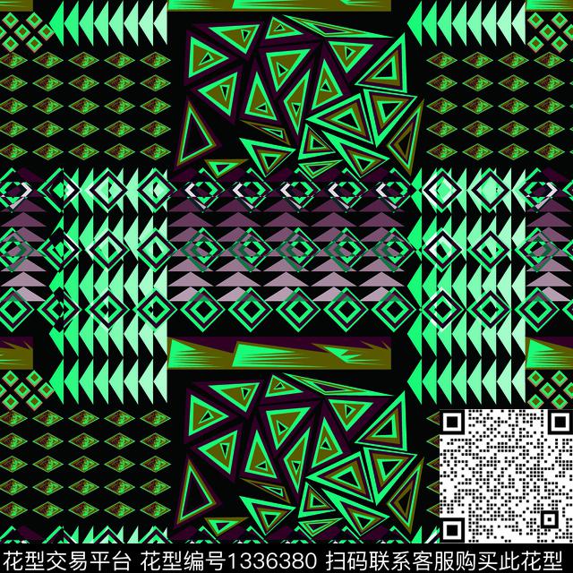 纸印花几何抽象男装传统印花华亿平台下载（图片编号: 1336380） - 瓦栏（Walan）