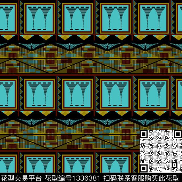 纸印花几何抽象男装传统印花华亿平台下载（图片编号: 1336381） - 瓦栏（Walan）