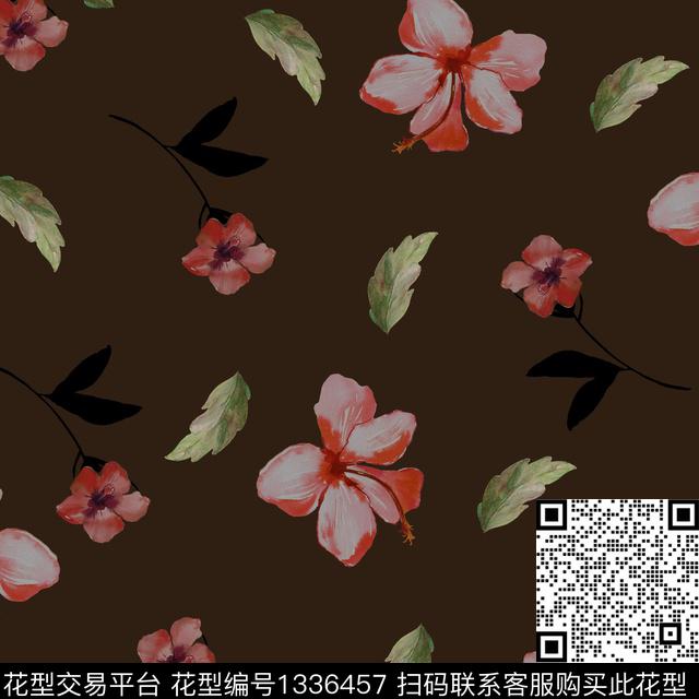 数码华亿平台鲜花花卉数码印花华亿平台下载（图片编号: 1336457） - 瓦栏（Walan）