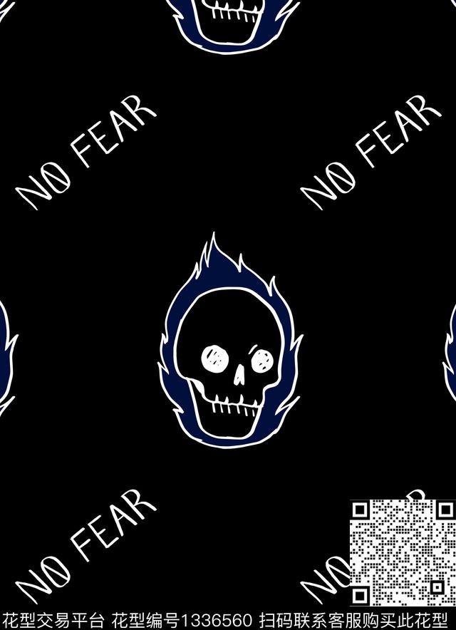 骷髅哥特风人物传统印花华亿平台下载（图片编号: 1336560） - 瓦栏（Walan）